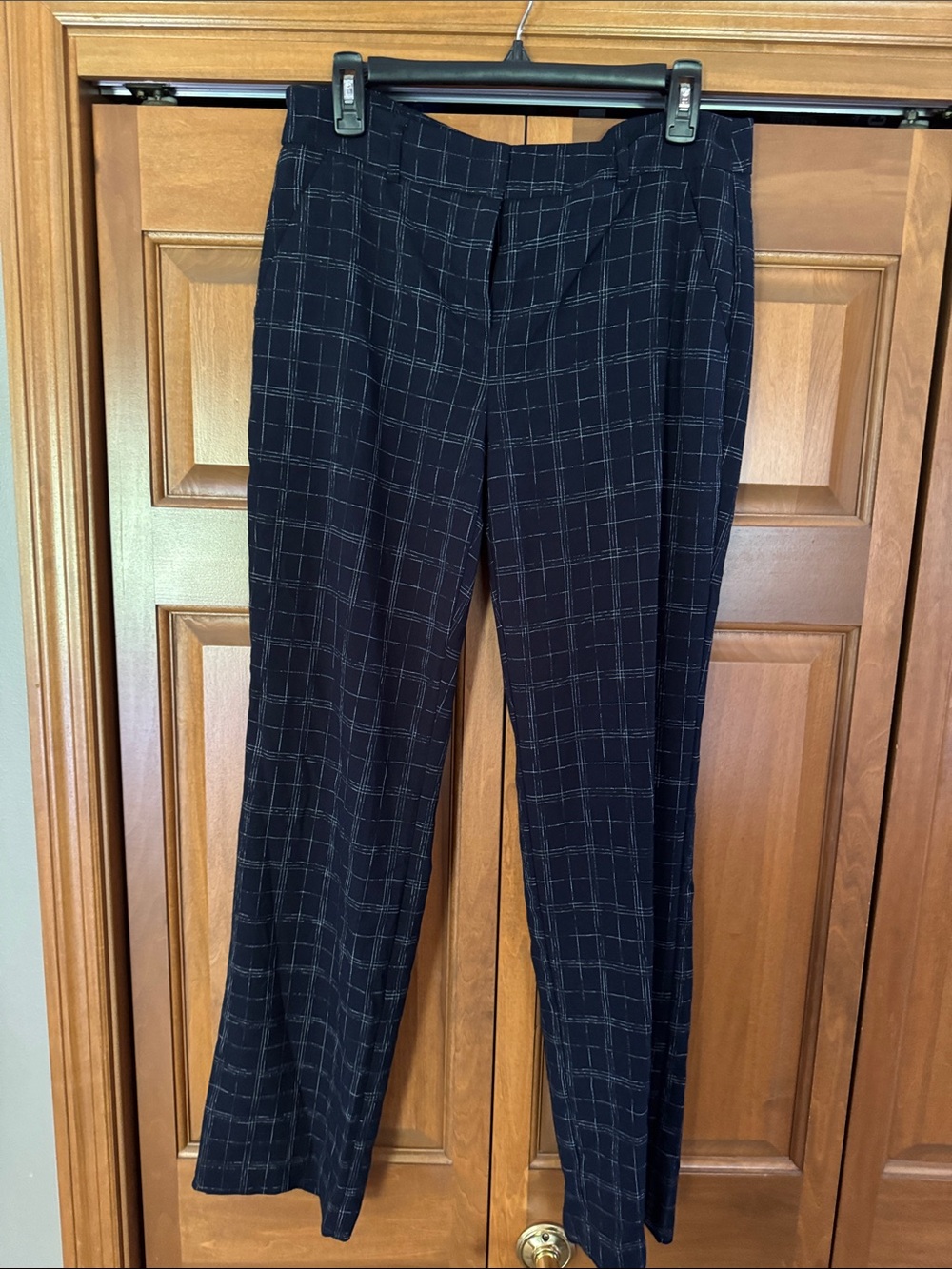 Apt. 9 Women's Navy Windowpane Trousers